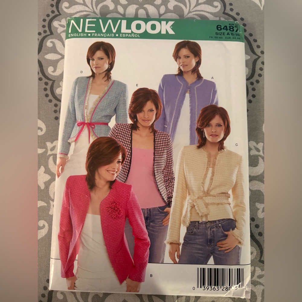 NET Newlook 6487 Jacket Pattern